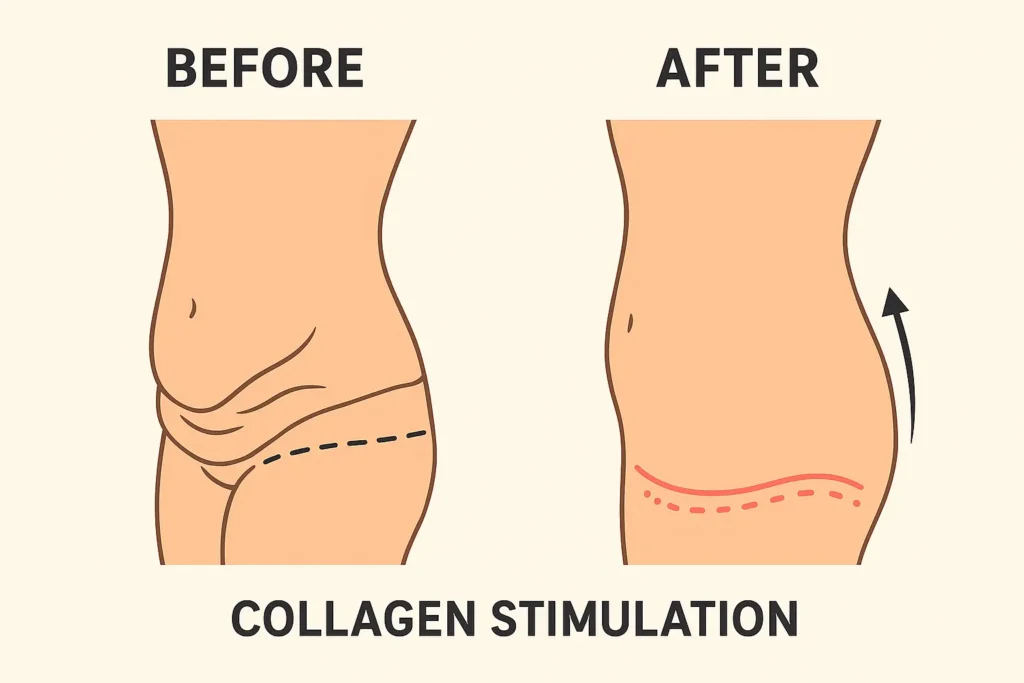 Before and after results for sagging skin after weight loss injections Craigentinny